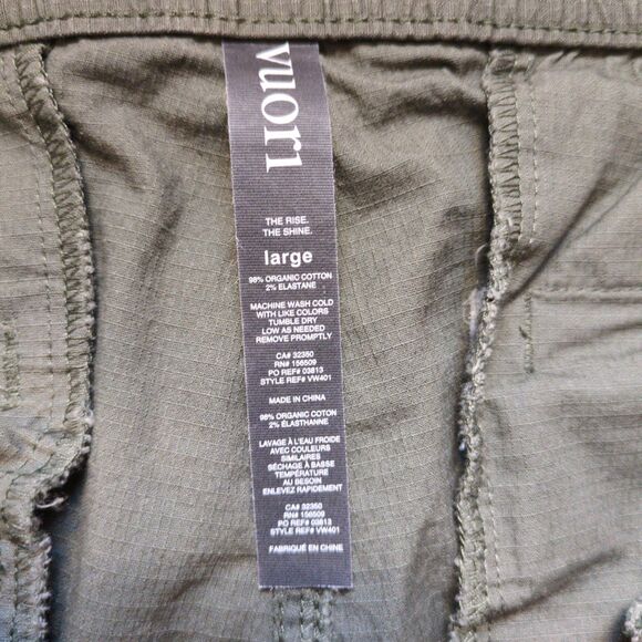 Vuori Vintage Ripstop Pants Womens Large Olive Green Cotton Stretch VW450 - Picture 9 of 12